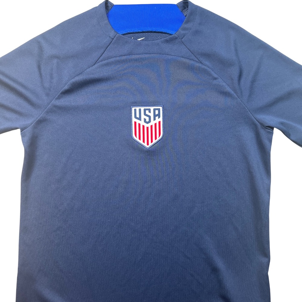 Nike USA Soccer Youth Medium 2022/2023 Strike Training Jersey Navy Blue USMNT - Picture 3 of 9